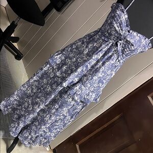 Trixxi Blue Floral Strapless Maxi Dress